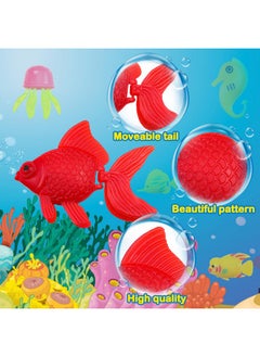 Weewooday 20 Pieces Artificial Moving Fishes Plastic Floating Fishes Lifelike Fish Ornament Aquarium Decorations For Fish Tank (Jellyfish And Seahorses)  - Image 2