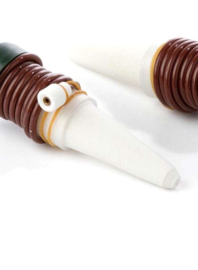 QiaoKai 2-Piece Automatic Flower Watering Drip Device White/Brown/Green  - Image 3