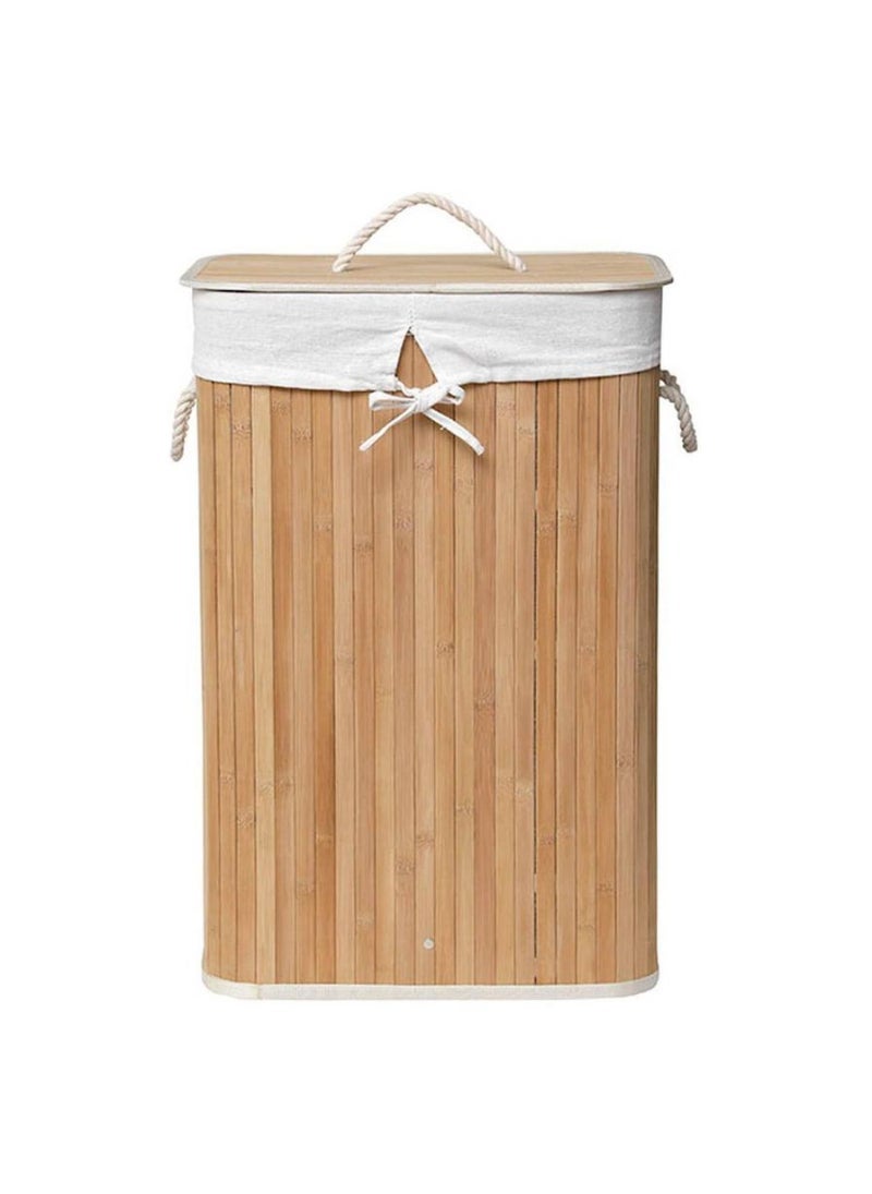Tendance Bamboo Rectangular Foldable Laundry Basket 40 x 30 x 60cm