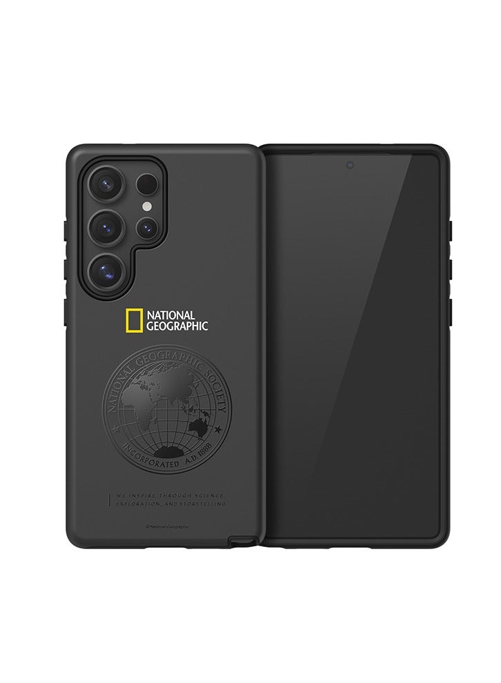 NATIONAL GEOGRAPHIC حافظة حماية مزدوجة من ناشيونال جيوغرافيك جلوبال سيل لجالاكسي S25 ألترا - أسود - Image 1