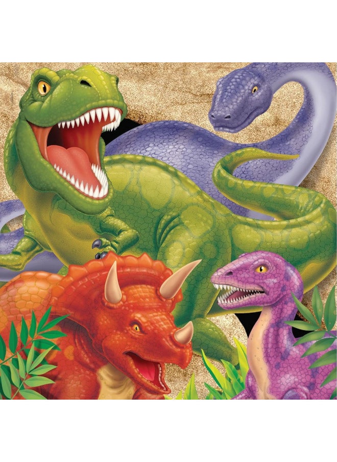 CREATIVE CONVERTING Creative Converting Dinosaur 3-Ply Paper Luncheon Napkins, Lunch, Dino Blast  - Image 1