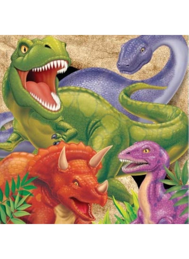 CREATIVE CONVERTING Creative Converting Dinosaur 3-Ply Paper Luncheon Napkins, Lunch, Dino Blast  - Image 3