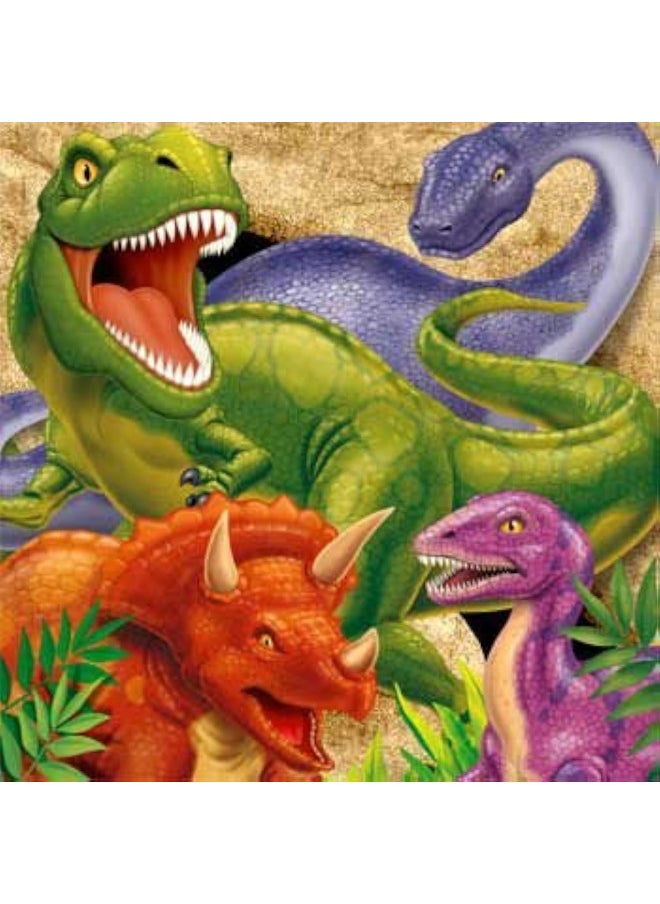 CREATIVE CONVERTING Creative Converting Dinosaur 3-Ply Paper Luncheon Napkins, Lunch, Dino Blast  - Image 4