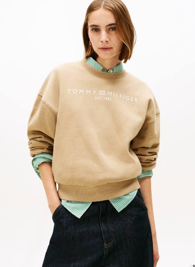 TOMMY HILFIGER Flex Fleece Relaxed Crew Neck Sweatshirt - Image 1