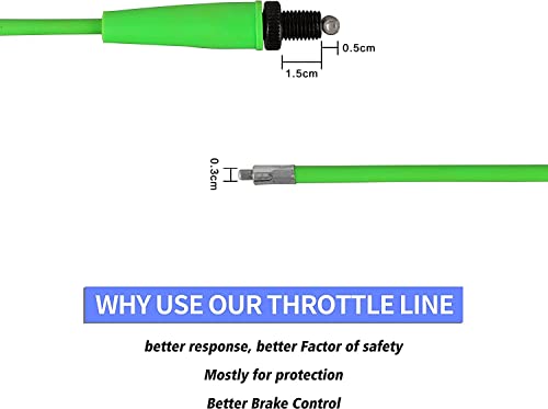 Nibbi 46 Universal Motorcycle Throttle Cable for Go Kart Minibike Yamaha TaoTao Kymco SYM GY6 Scooter 125 150 Moped Green - Image 5