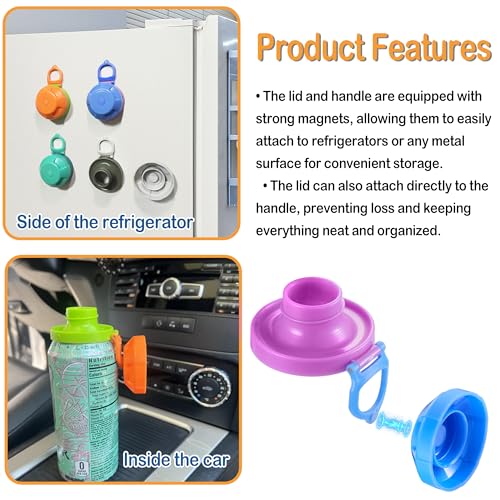 DIPESI 4 Pack Magnetic Soda Can Lids – Reusable Airtight Can Covers, BPA-Free, Easy to Use, Keep Drinks Fresh & Bug/Dust Free, Fits Standard Cans, Great for BBQ, Beach & Party（White) - Image 5