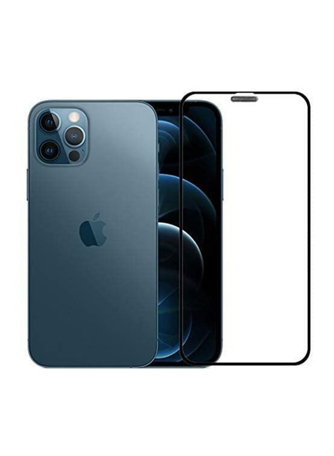 Shatterproof Synthetic Glass Screen Protector for Apple iphone 12 Pro Clear/Black - Image 1