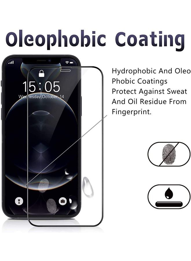 Shatterproof Synthetic Glass Screen Protector for Apple iphone 12 Pro Clear/Black - Image 2