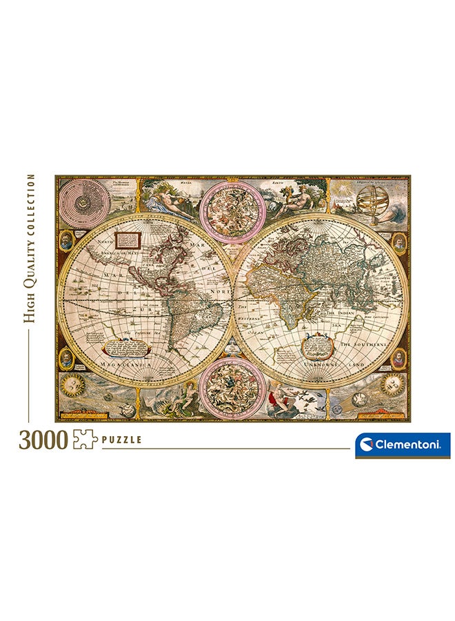 Clementoni 3000 Piece Jigsaw Puzzle – Old World Map | High Quality Collection Large Puzzle For Adults - Image 5