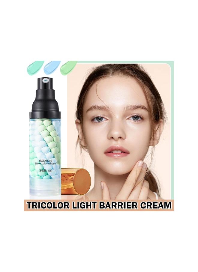 One Step Color Corrector,Color Correcting Facial Serum,Color Corrector Isolation Cream,Moisturizing Long Lasting Oil Control Invisible Pore Face Concealer Foundation Makeup Primer Base for Face