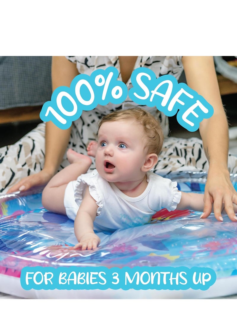 MUMS PLANET 100 CM Tummy Time Water Mat (100 * 100 CM),Baby Toys For Newborn, Extra Large Multi-Stage Activity Center Kids Toys & Sensory Toys, Baby Toys for new born , Inflatable Playmat Visual Stimulation Gift For Boys Girls, Kids Toys To 5 Years  - Image 4