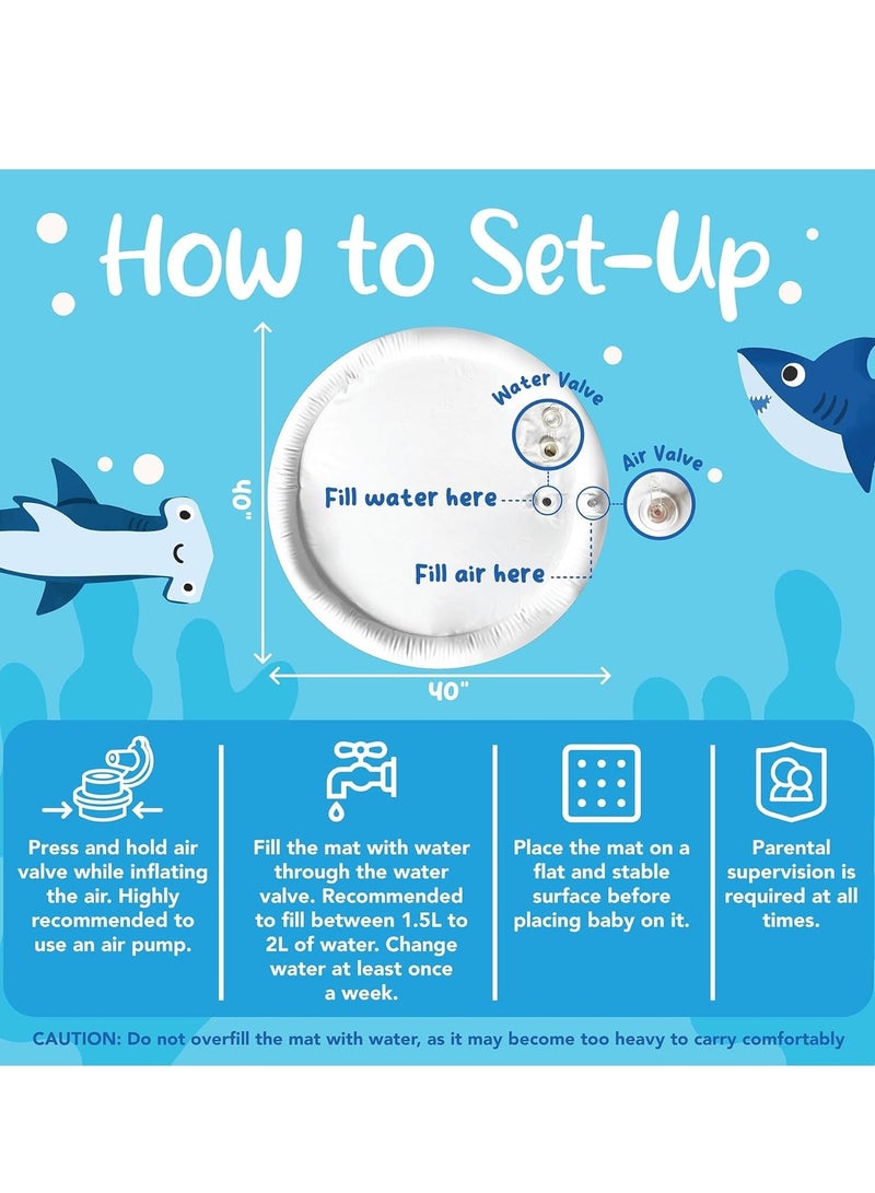 ممز بلانيت سجاده مائيه الحجم الكبير ، العاب اطفال حديثي الولاده تساعد علي تقويه عضلات الرقبه و الزحف حتي سن 5 سنوات  مركز نشاط كبير جدا متعدد المراحل للاطفال والالعاب الحسية، سجاده لعب قابل للنفخ، هدية تحفيز بصري للاولاد والبنات, العاب للاطفال من سن 3 شهور - العاب للبيبي- العاب اطفال-ألعاب تنمية المهارات الحسية-العاب استكشاف - Image 4