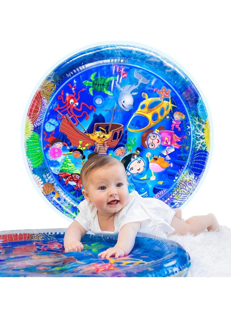 ممز بلانيت سجاده مائيه الحجم الكبير ، العاب اطفال حديثي الولاده تساعد علي تقويه عضلات الرقبه و الزحف حتي سن 5 سنوات  مركز نشاط كبير جدا متعدد المراحل للاطفال والالعاب الحسية، سجاده لعب قابل للنفخ، هدية تحفيز بصري للاولاد والبنات, العاب للاطفال من سن 3 شهور - العاب للبيبي- العاب اطفال-ألعاب تنمية المهارات الحسية-العاب استكشاف - Image 2