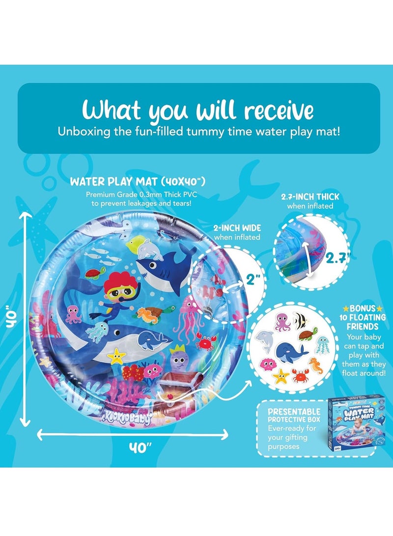 ممز بلانيت سجاده مائيه الحجم الكبير ، العاب اطفال حديثي الولاده تساعد علي تقويه عضلات الرقبه و الزحف حتي سن 5 سنوات  مركز نشاط كبير جدا متعدد المراحل للاطفال والالعاب الحسية، سجاده لعب قابل للنفخ، هدية تحفيز بصري للاولاد والبنات, العاب للاطفال من سن 3 شهور - العاب للبيبي- العاب اطفال-ألعاب تنمية المهارات الحسية-العاب استكشاف - Image 3