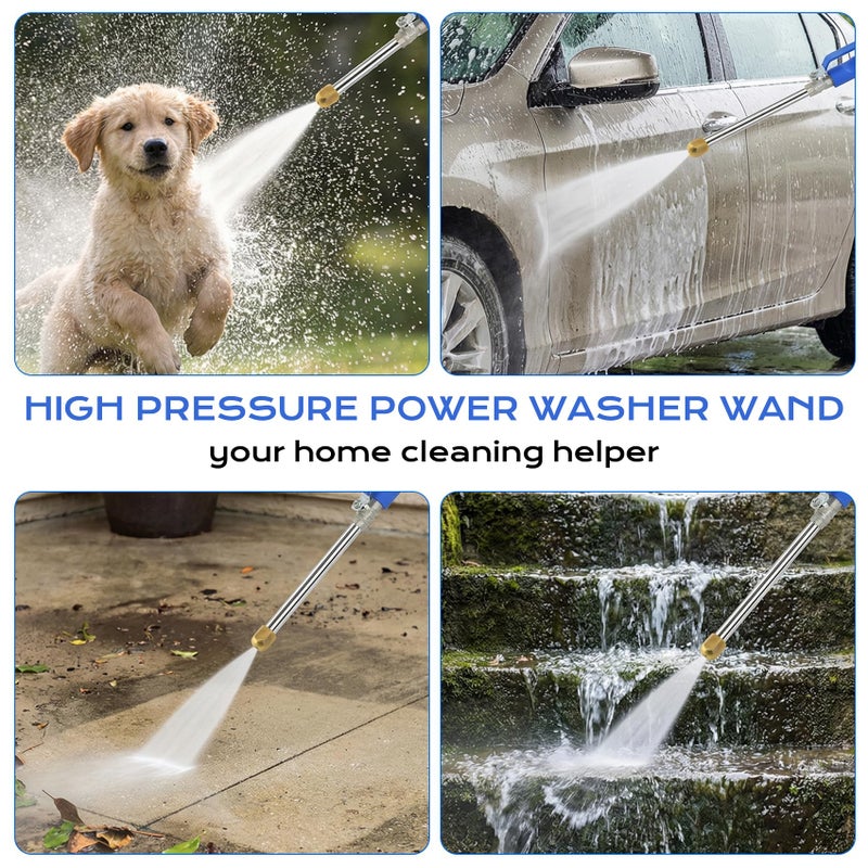 Yeesingsen Jetnozzle High pressure hose nozzle for garden hose,7-in-1 Hydro jet nozzle High Pressure Power Washer wand, nozzles watering sprayer cleaning tool, Pressure washer hose attachment - Image 5