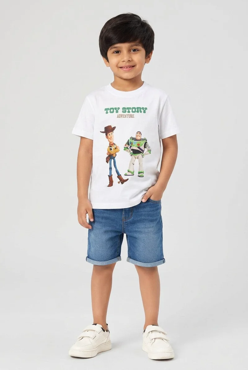 Ovs  OVS White Pure Cotton Toy Story Print T-Shirt For Boys for Men | Best Price UAE
