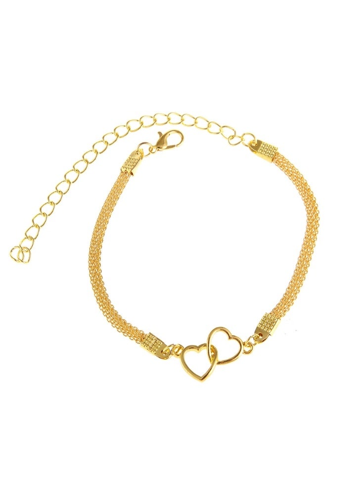 لاتين خلخال مطلي بالذهب للنساء، خلخال سحر أو خلخال قابل للتعديل للنساء مع سحر القلب - Image 2