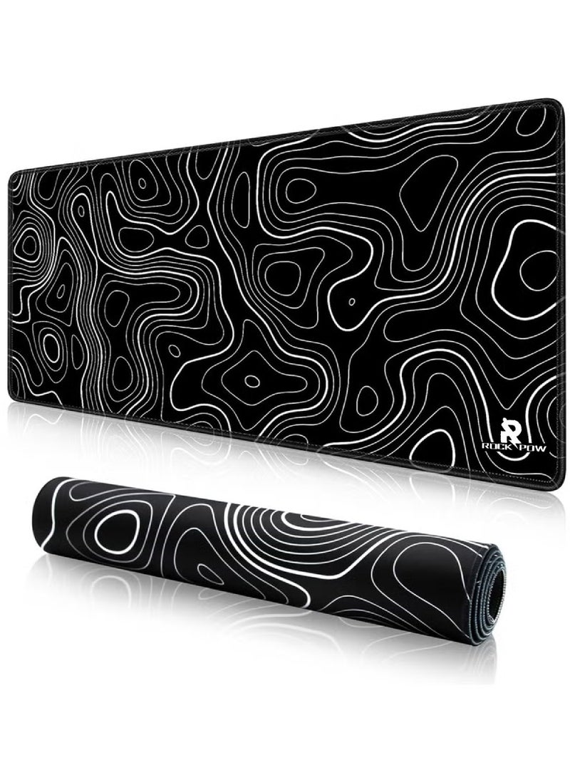 Rock Pow Large Mouse Pad 900x400x3mm Extended Gaming Mouse Pad Non-Slip Rubber Base Mouse pad Office Desk Mat Desk Pad Keyboard Mouse Pads  - Image 1