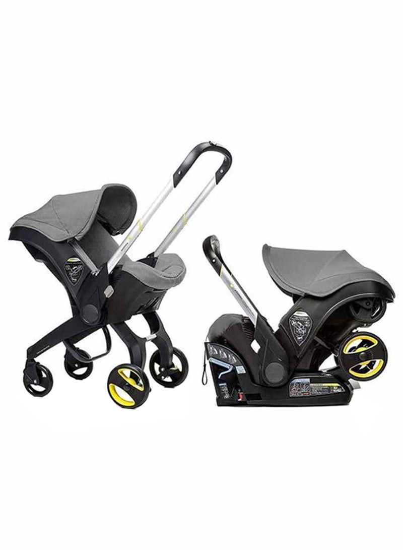 Cool Baby Portable Baby Car Seat Two-Way Carrier Rocking Chair Cradle Stroller, 4-In-1  - Grey - Image 1