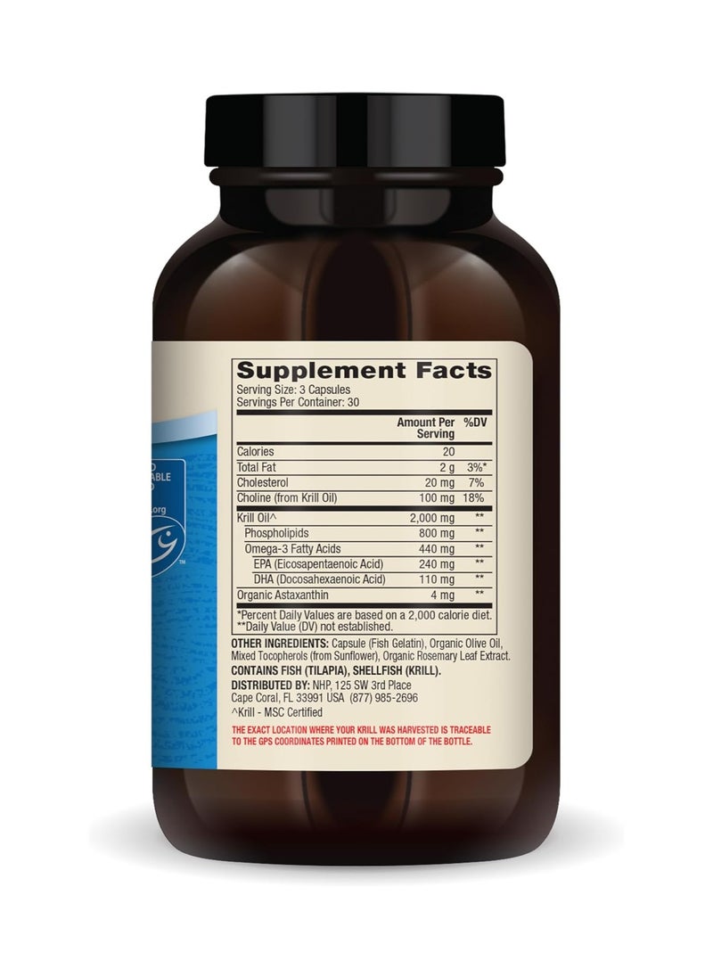 Dr. Mercola - Antarctic Krill Oil Double Strength 2000 Mg Krill Oil 4 Mg Astaxanthin 100 Mg Choline 90 Capsules - Image 1
