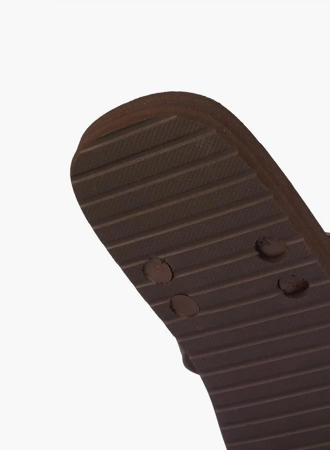 Lee Cooper BROWN Men Embossed Flip Flops for Men | Best Price UAE