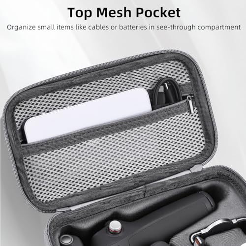 BRDRC Osmo Mobile 7P 8 Case, PU Leather Portable Storage OM 7P Case Travel Carrying Bag for DJI OM 7/7P/8 Gimbal Stabilizer for DJI Mic Mini Accessories - Image 5