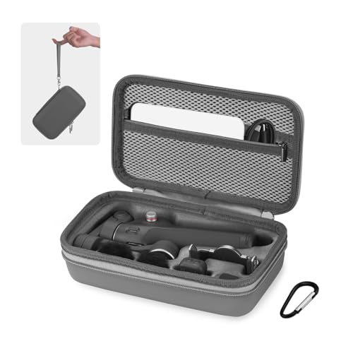 BRDRC Osmo Mobile 7P 8 Case, PU Leather Portable Storage OM 7P Case Travel Carrying Bag for DJI OM 7/7P/8 Gimbal Stabilizer for DJI Mic Mini Accessories - Image 1