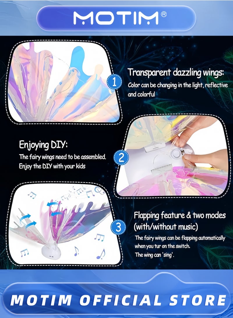 موتيم إكسسوار أجنحة الجنيات المضيئة DIY لأزياء أجنحة الجنيات للنساء إكسسوارات الجنيات للنساء والفتيات الصغيرات - Image 4