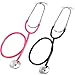 meekoo 2 Pack Kids Stethoscope Toy Real Working Nursing Cosplay Doctors Nurses Stethoscope for Kids Role Play Girls Boys Cosplay Costume Pretend Game AccessoriesPink Black - Image 3