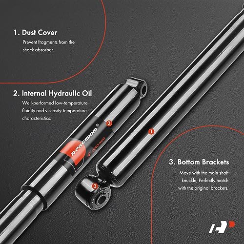 A-Premium Front and Rear Shock Absorbers Struts Compatible with Ford Ranger 1998-2011 & Mazda B3000 1998-2007, B4000 1998-2009 - [4WD or RWD with Torsion Bar Front Suspension] - Image 3