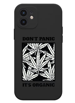 Theodor Protective Slim Fit Case Liquid Silicone Cover with Full Body Protection Anti-Scratch Shockproof Case For iPhone 12 Black  - Dont rush the Process good things take time  - Image 1