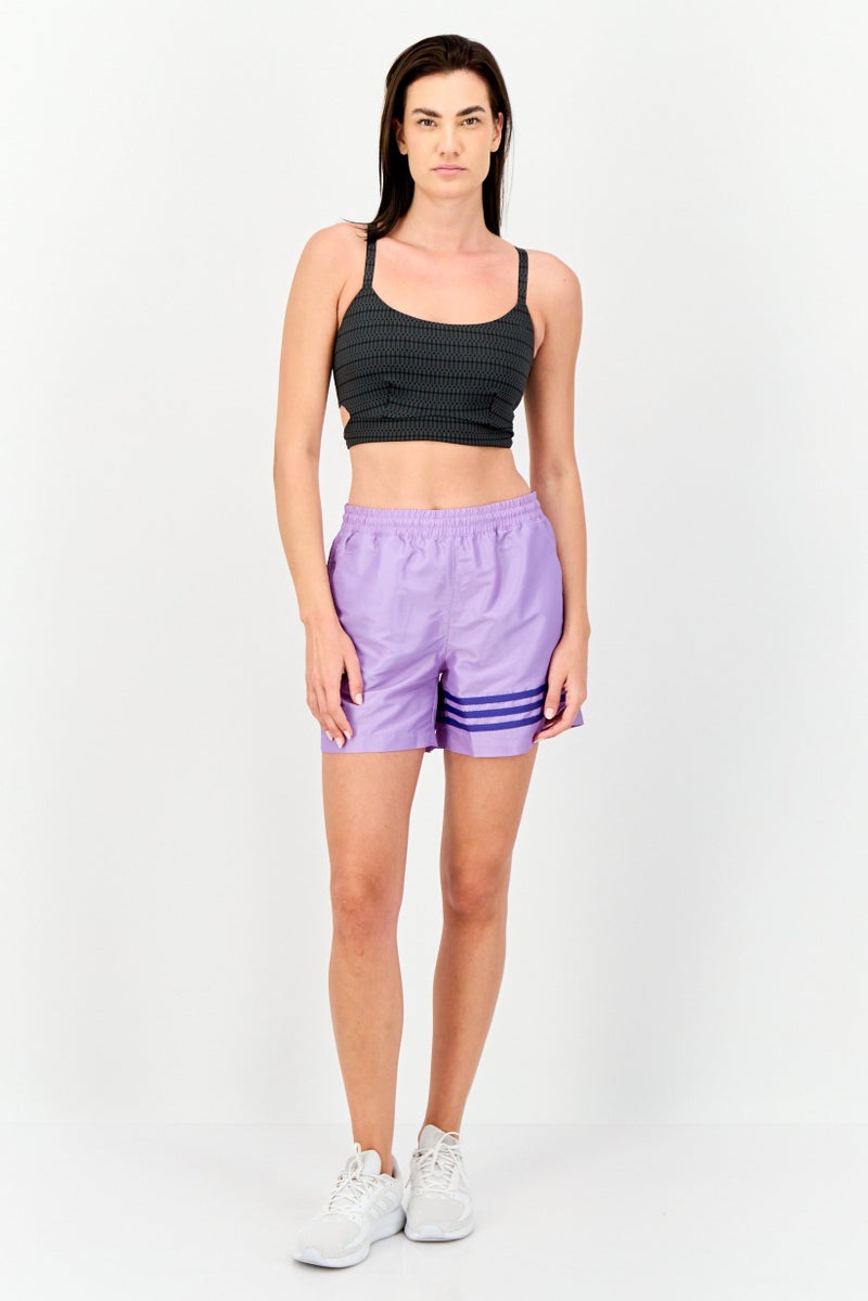 Adidas حمالة صدر رياضية مبطنة للنساء بطبعة شاملة، سوداء - Image 4