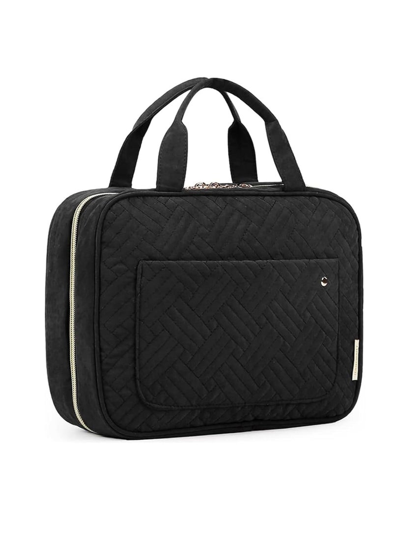 BAGSMART BAGSMART Large Toiletry Bag Travel Bag with Hanging Hook, Water-resistant Makeup Cosmetic Bag Travel Organizer for Accessories, Shampoo, Full Sized Container, Toiletries  - Image 1