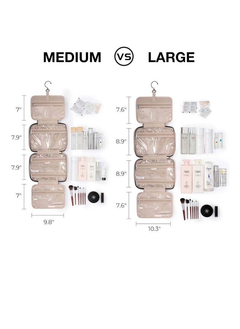 BAGSMART BAGSMART Large Toiletry Bag Travel Bag with Hanging Hook, Water-resistant Makeup Cosmetic Bag Travel Organizer for Accessories, Shampoo, Full Sized Container, Toiletries  - Image 2