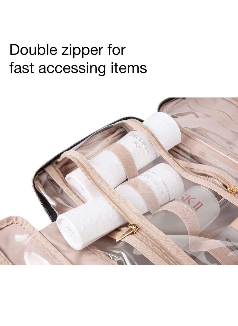 BAGSMART BAGSMART Large Toiletry Bag Travel Bag with Hanging Hook, Water-resistant Makeup Cosmetic Bag Travel Organizer for Accessories, Shampoo, Full Sized Container, Toiletries  - Image 4
