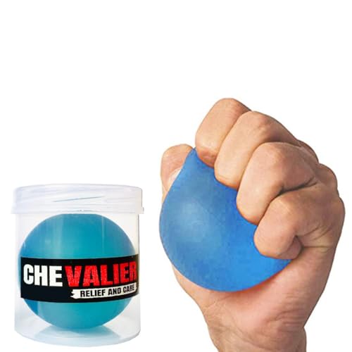 CHEVALIER Physiotherapy Hand Gel Exercise Ball Stress Relief Squeeze Balls for Hand Therapy and Finger Wrist Muscles Strengthening for Fitness & Health (Blue) - Image 1