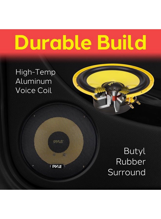 Pyle 2Way Custom Component Speaker System 6.5" 400 Watt with Electroplated Plastic Basket, Butyl Rubber Surround & 40 Oz Magnet Structure Wire Installation Hardware Set Included Pyle PLG6C - Image 3