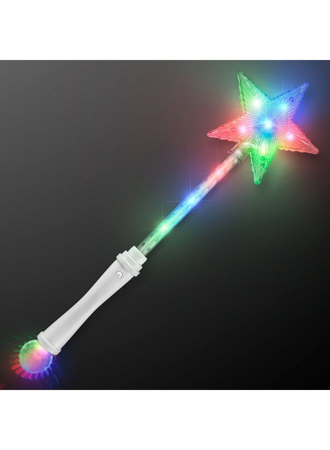 FlashingBlinkyLights Light Up White Super Star Princess LED Wand - Image 1