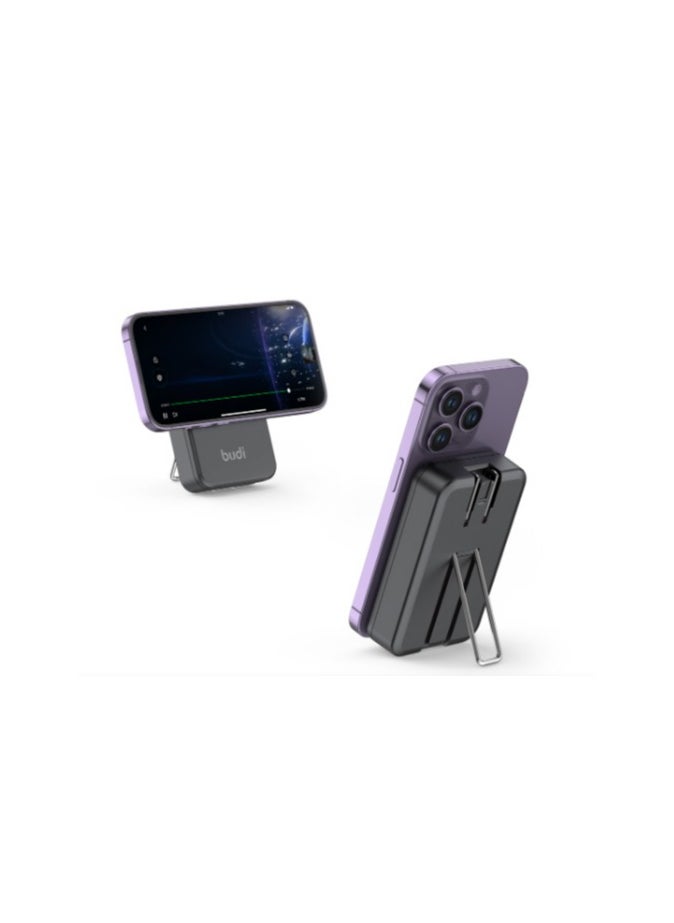 budi - b u d i 30W DUAL USB-C PD AND USB QC MAGSAFE WIRELESS CHARGER AC336WSB - Image 1