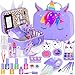Mqsiuve Kids Makeup Kit for Girl 2 in 1 Kids Washable Makeup Toys Nail Art Kit with Nail Dryer and Storage Case Real Girl Makeup Set Birthday Gifts Toys for 3 12 Year Old Girls Purple - Image 2