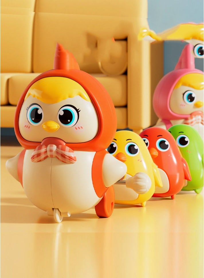 4pcs Cartoon Wind up Clockwork Chicken Toys Swing Walking Chicken Chain Baby Toys - Image 1