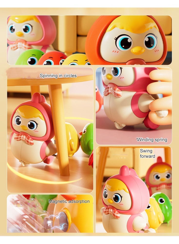 4pcs Cartoon Wind up Clockwork Chicken Toys Swing Walking Chicken Chain Baby Toys - Image 2