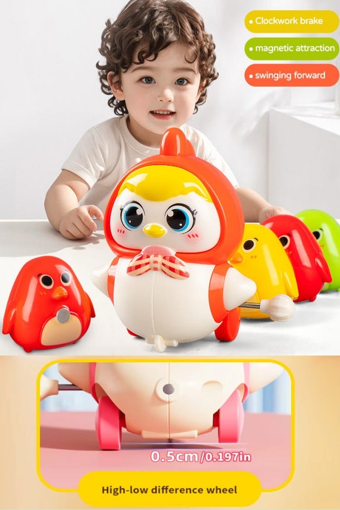 4pcs Cartoon Wind up Clockwork Chicken Toys Swing Walking Chicken Chain Baby Toys - Image 4