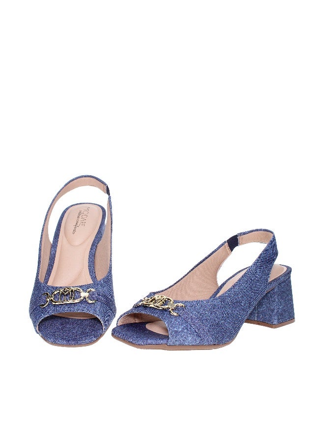 MODARE Mid Heels Sandals for Women – Sling Back Heel Sandals for Girls with Ankle Strap - Image 2