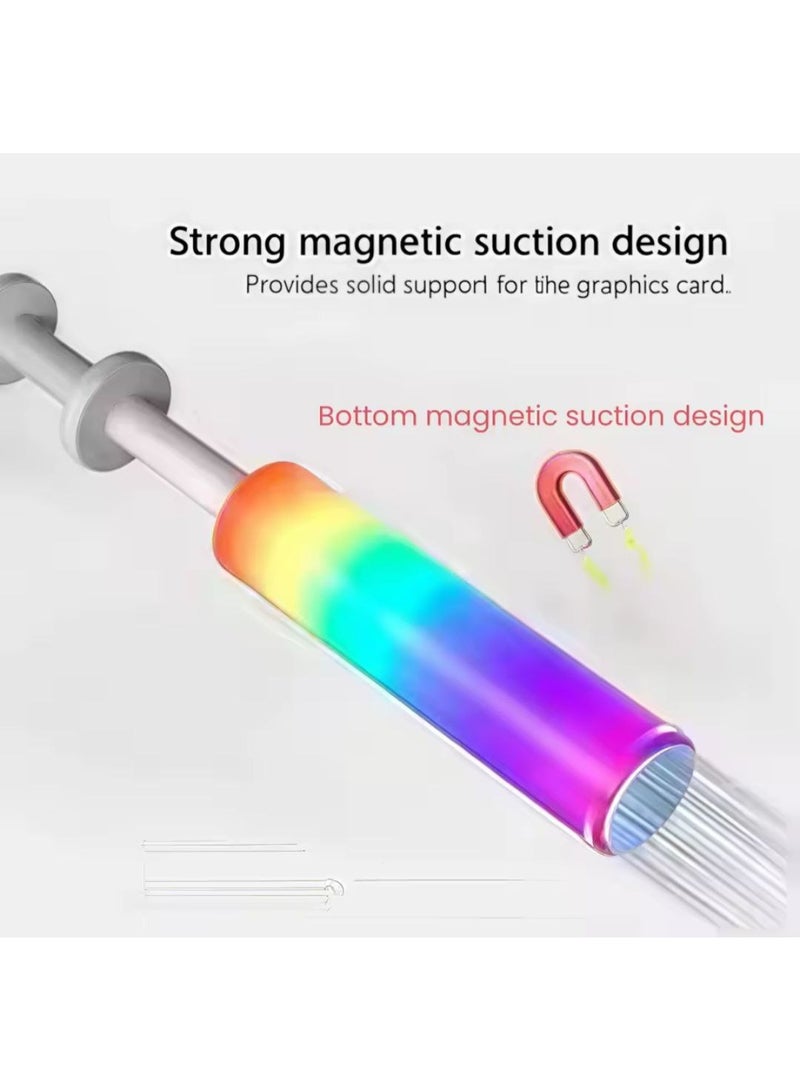Illuminated GPU graphics card holder stand, 13cm long, LED video card holder stand, graphics card holder bracket, universal graphics card holder - Image 4
