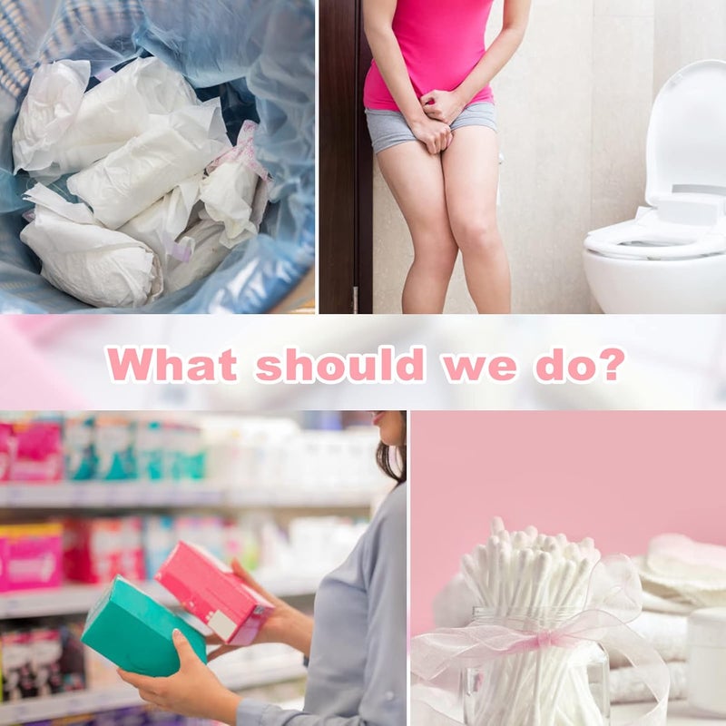 Hipruict Sanitary Napkin Disposal Bags, Pink Feminine Hygiene Disposal Bags, Set of 400,Self-Sealing Seals, Women Sanitary Disposal Bags, Privacy Protection, Disposal Sanitary Napkins, Tampons - Image 2