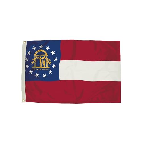 Flag Zone Independence Flag Nylon Georgia Flag, 3 x 5' - Image 1