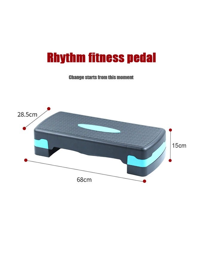 Generic Fitness Pedal Adjustable Aerobic Exercise Pedal Family Yoga Private Teaching Pedal Children's Jumping Exercise Fitness Equipment Blue Black  - Image 2