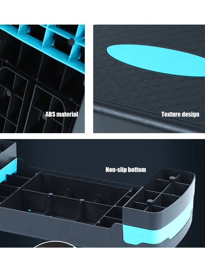 Generic Fitness Pedal Adjustable Aerobic Exercise Pedal Family Yoga Private Teaching Pedal Children's Jumping Exercise Fitness Equipment Blue Black  - Image 3