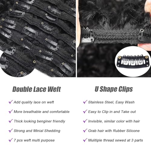 Feelgrace Body Wave Clip In Hairpiece - Natural Color Brazilian Human Hair Extension - Virgin Real Wavy Clip In Hair (12 Inch) - Image 5